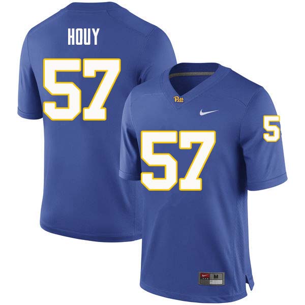 Men #57 Gabe Houy Pittsburgh Panthers College Football Jerseys Sale-Royal